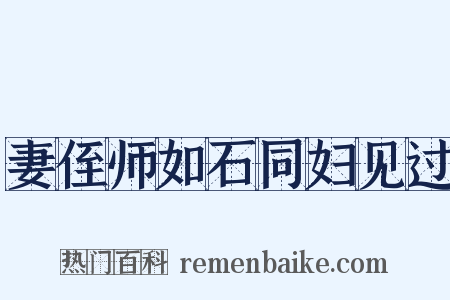 妻侄师如石同妇见过是什么意思的图片